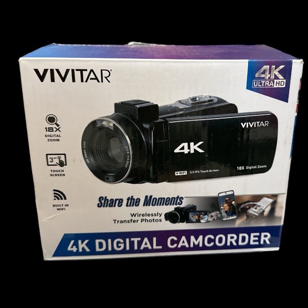 New 4K Ultra HD Vivitar Digital Camcorder WiFi Enabled